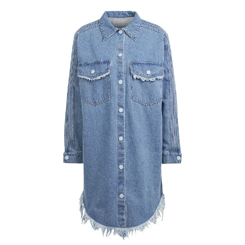 Mega Deal adidas - Women's adidas Originals x Kseniaschnaider Fringed Shirt Dress (II5712)