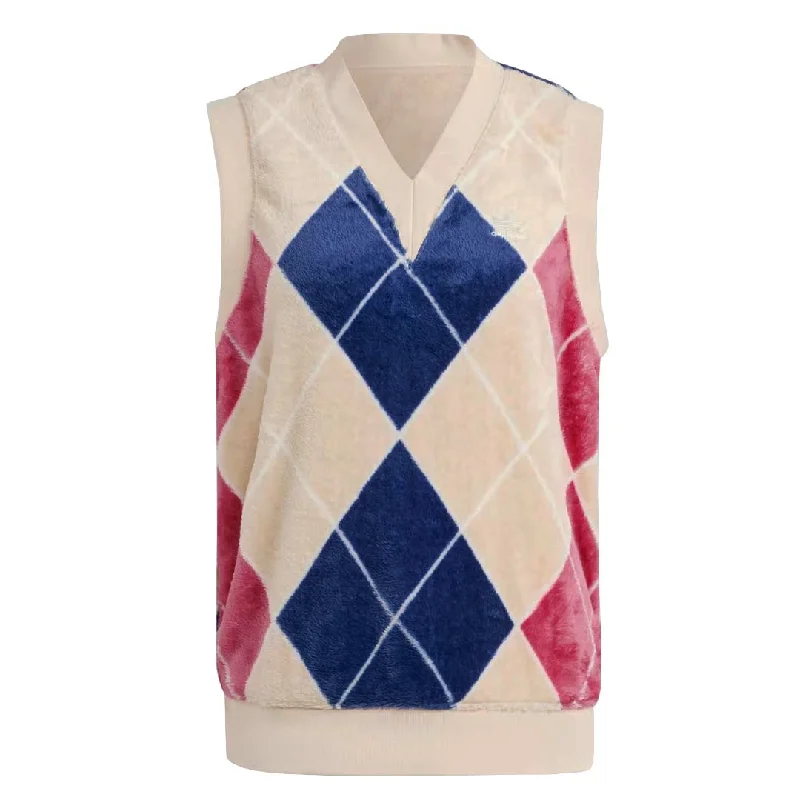 Bargain Blast adidas - Women's Argyle Fluffy V-Neck Vest (II5635)