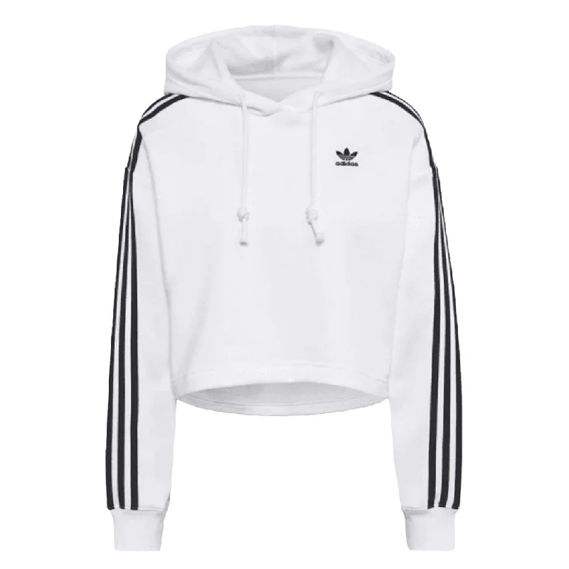 YEAR-End Sale adidas - Women's Originals 3-Stripes Crop Hoodie (HN5884)