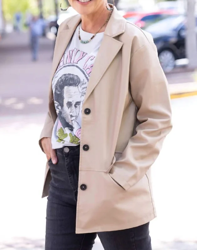 Deal Dash Aubrie Jacket In Taupe