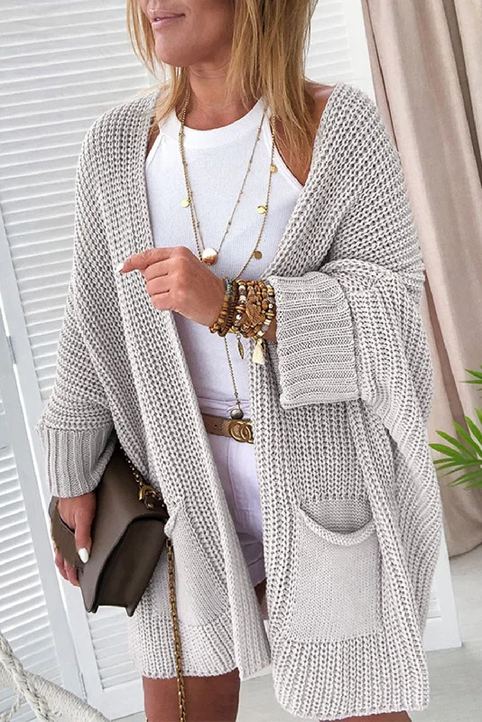 Online Specials Oversized Fold Over Sleeve Sweater Cardigan
