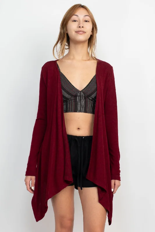 Shop and Save Women's Boho Beats Waterfall Soft Winter Cardigan