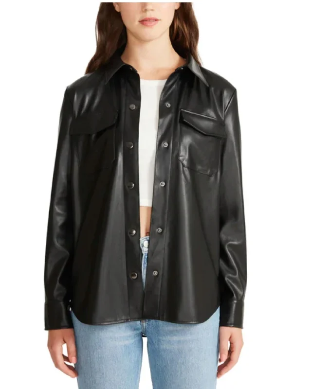 Great Bargains Brooklyn Shacket in Black