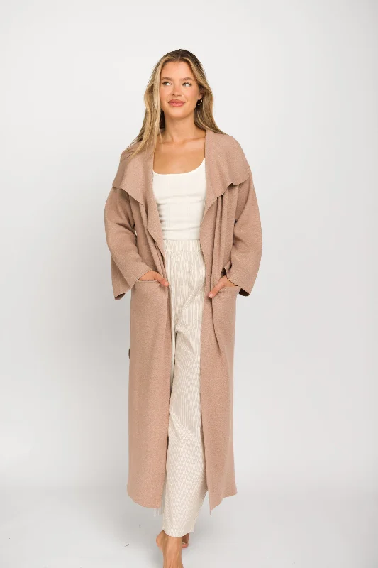 Crazy Deals Elsa Sweater Coat in Beige