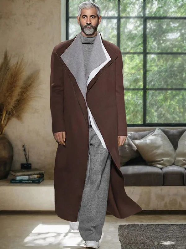 Amazing Deals Color Blocking Layered Tweed Coat