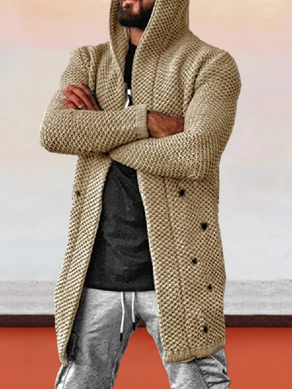 Special Savings Solid Hooded Sweater Coat