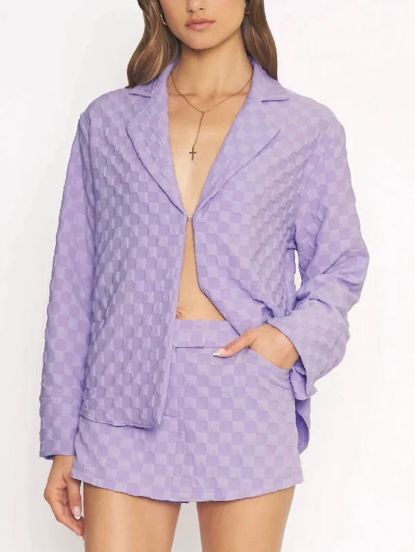 Hurry In Cosmo Top in Lavender