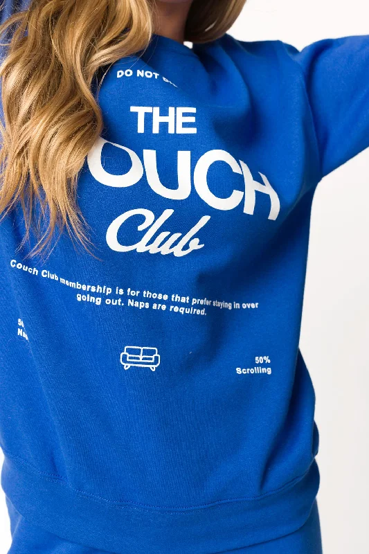 Daily Specials Couch Club Sweatshirt in Royal Blue