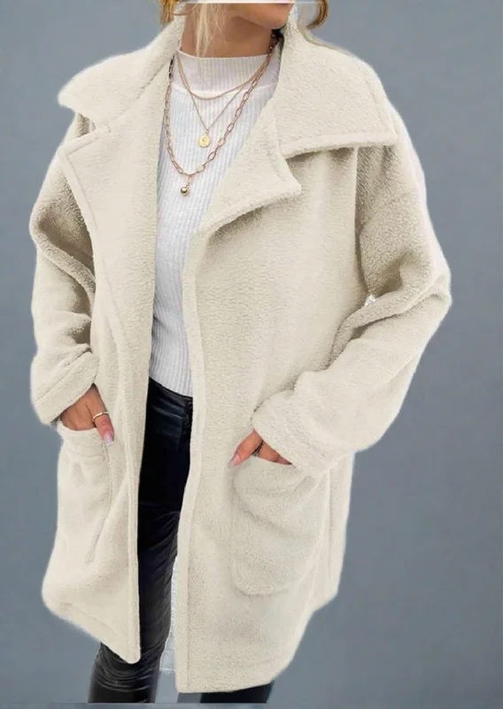 Dropped Shoulder Coat with Pockets