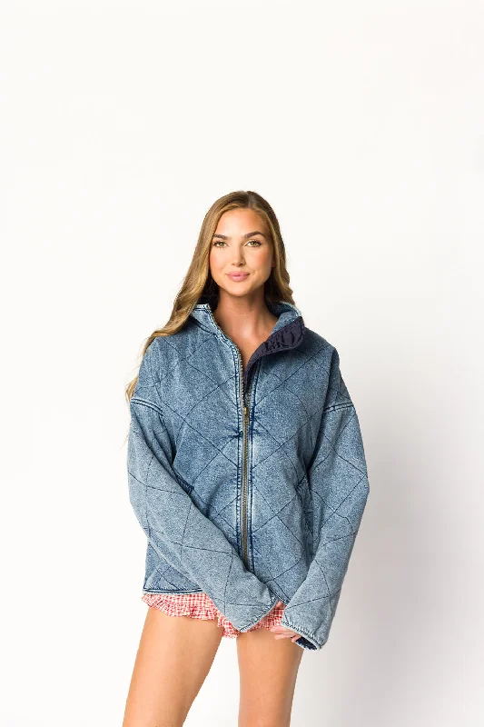 Markdowns Eclipse Quilted Jacket in Denim