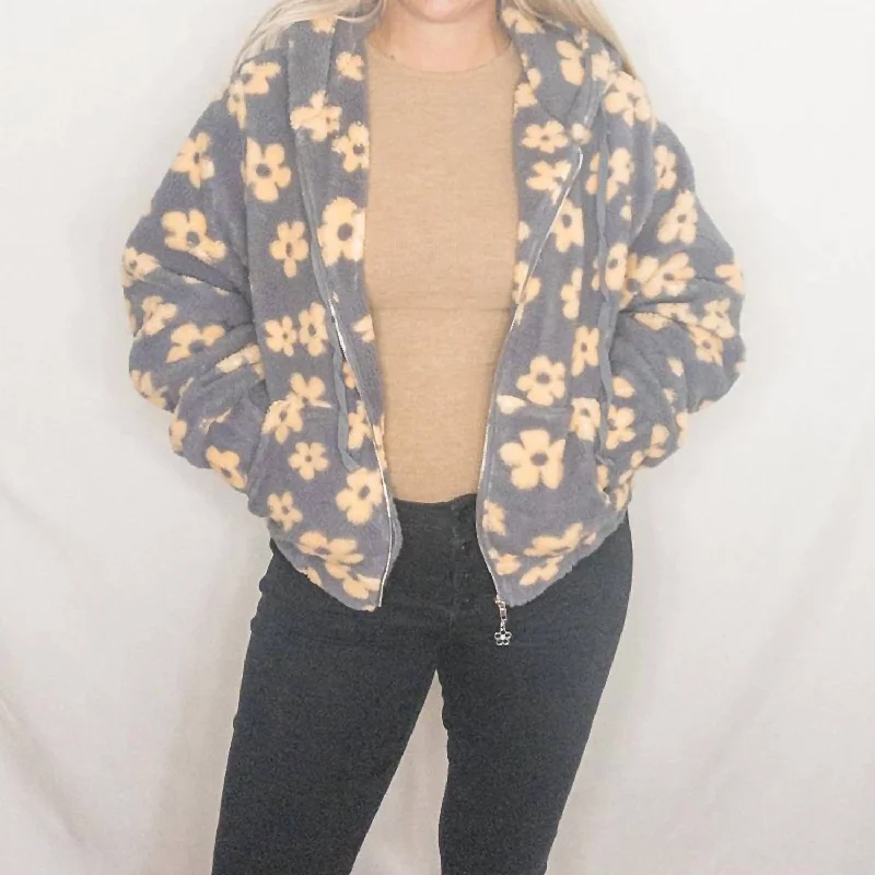 Low Prices Flowers Are Forever Jacket In Grey