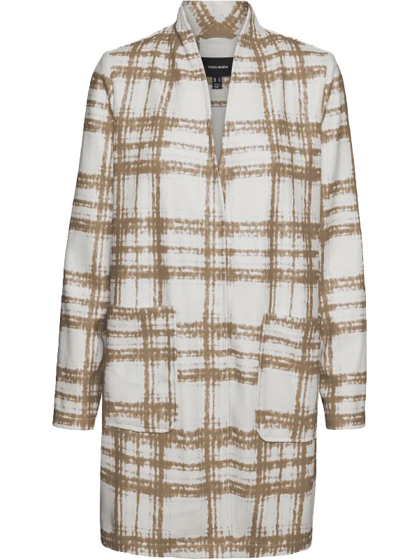 Early Access Freja Womens Plaid Midi Fleece Jacket