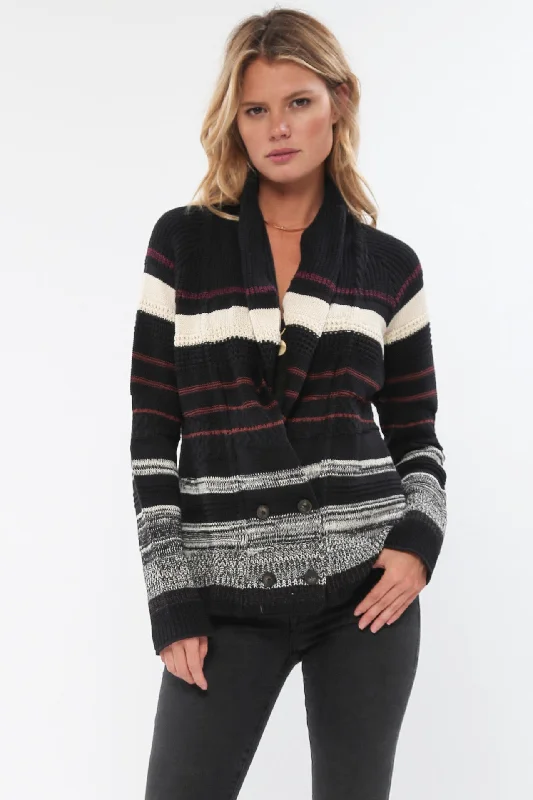 Limited Stock Shelton Double Breasted Cardigan in After Hours