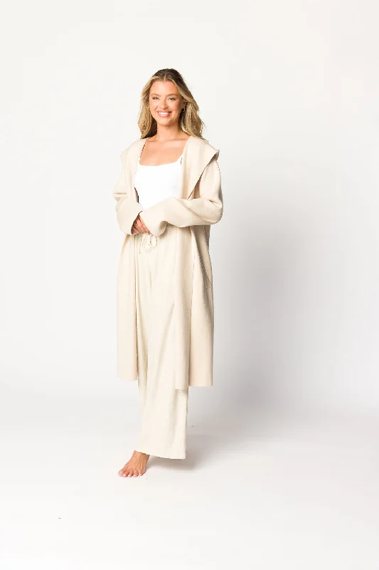 Deal of the Day Hayes Hooded Coatigan in Oatmeal
