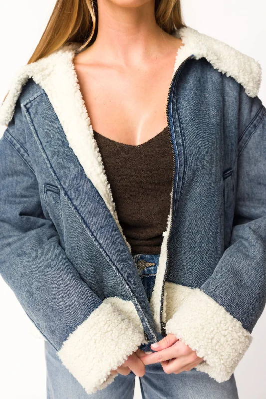Limited Edition Caitlyn Sherpa and Denim Jacket