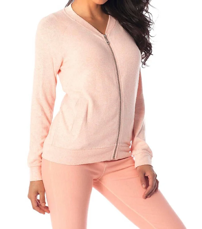 Factory Direct Sale Jamie Kashmira Bomber Jacket In Peach
