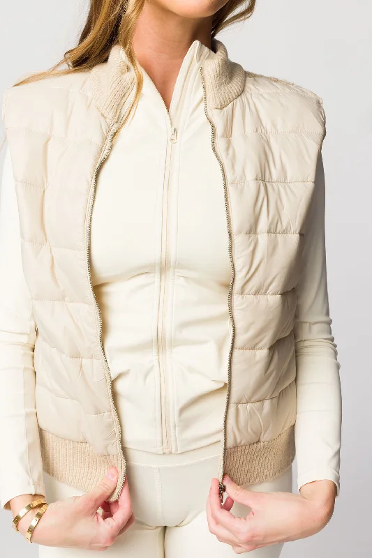 Low Prices Miley Puffer Vest in Light Taupe