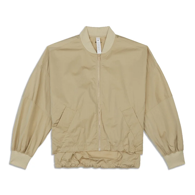 Instant Discount Lightweight Hem-Cinch Bomber Jacket - Resale