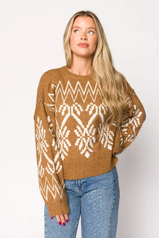 Limited Time Discount Nicole Alpine Knit Sweater in Taupe