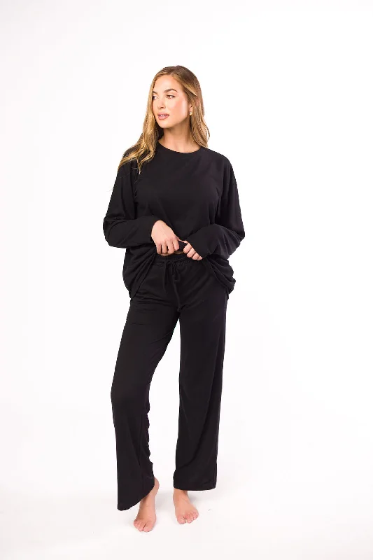 Online Only Mercy Long Sleeve Top in Black