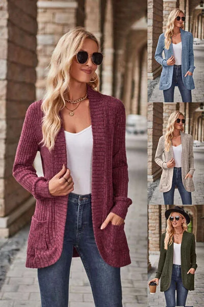 Exclusive Online Offer Open Front Cardigan with Pockets