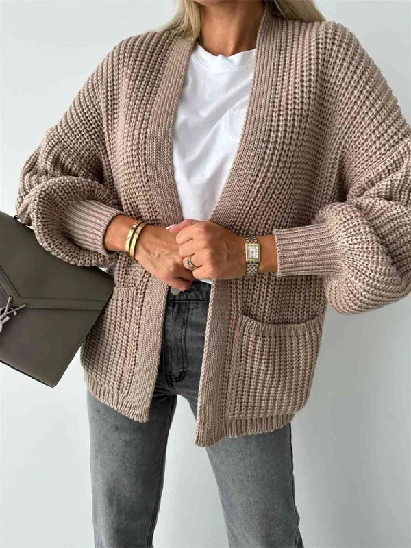 Deal Dash Open Front Dropped Shoulder Cardigan