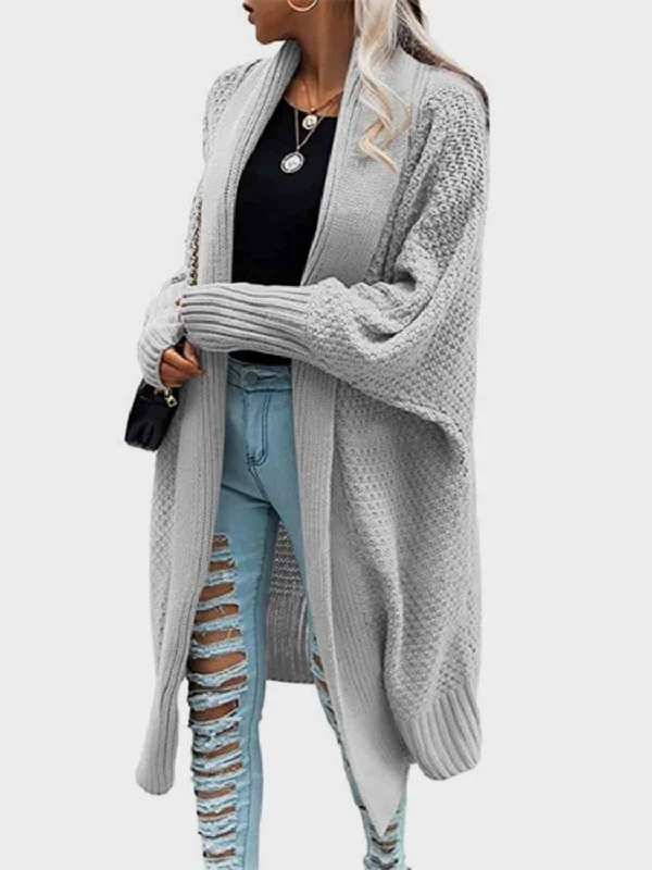 Now or Never Open Front Long Sleeve Cardigan