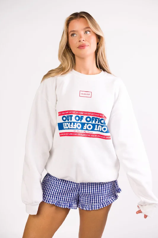 Price Fest Out of Office Sweatshirt in White