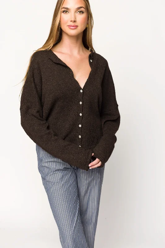 Blowout Sale Piper Cardigan in Chocolate