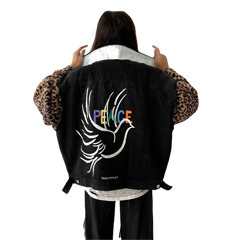 YEAR-End Clearance 'Pray for Peace' DENIM JACKET