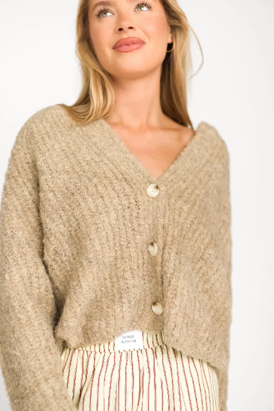 Special Savings Kimmy Knit Cropped Cardigan in Natural