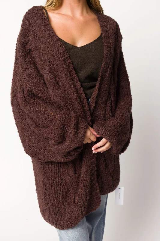 Warehouse Sale Aspen Cardigan in Espresso