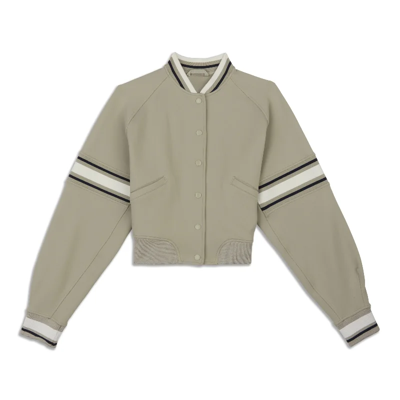 Get It Before It’s Gone Snap-Front Varsity Jacket - Resale