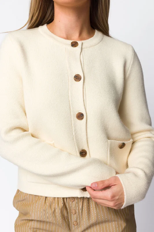 Extra Savings Callie Cashmere-Blend Sweater Jacket in Oatmeal - Nursing Friendly