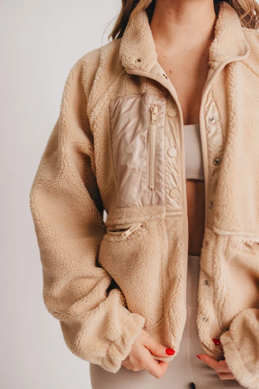 Price Blitz Warm Me Up Jacket in Nude