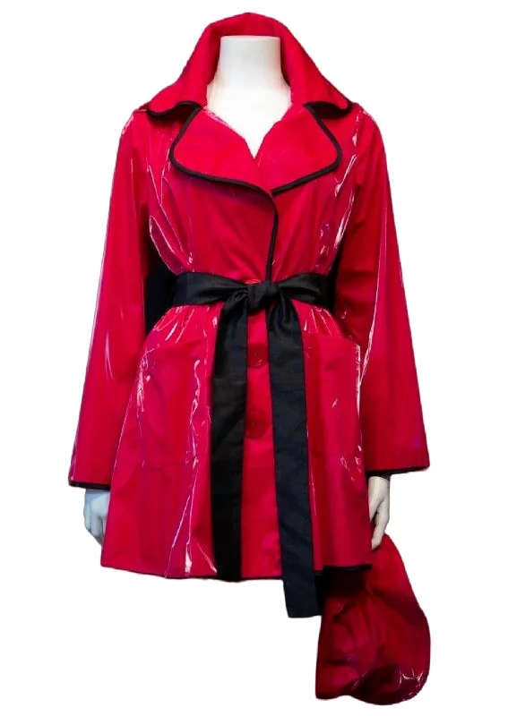 Price Drop Water Resistant Rain Jacket In Red