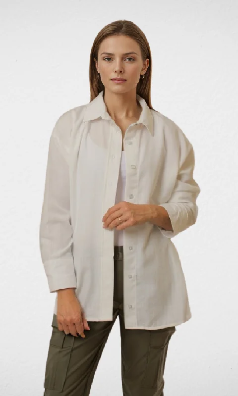 Buy More, Save More Women Linen Shirt (White)