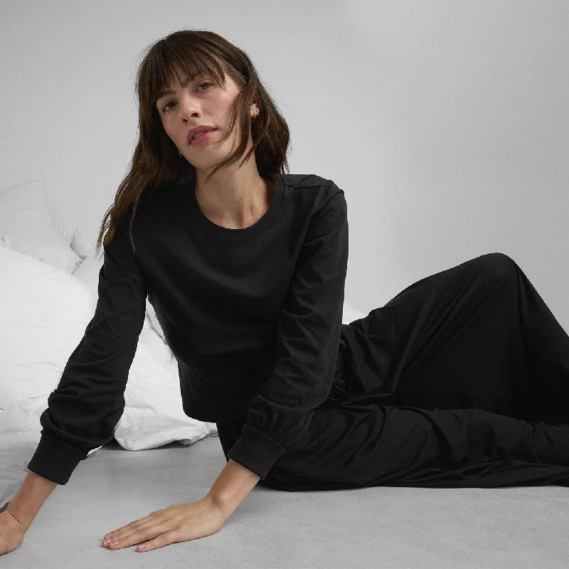 Sale Event Organic Pima Crew Neck Long Sleeve