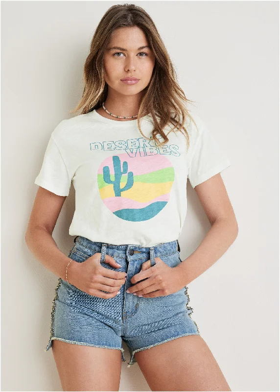 Price Cut Desert Vibes Graphic Tee - Off White