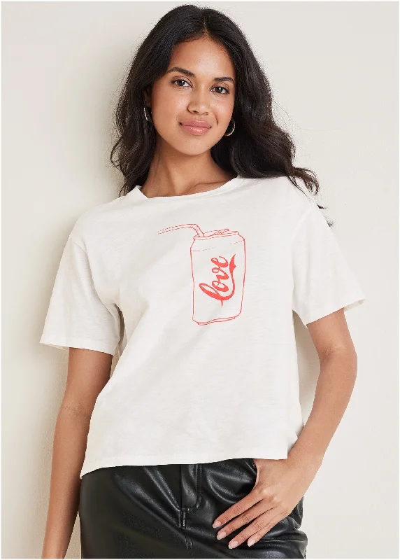 Price Blitz Can Of Love Graphic Tee - Off White