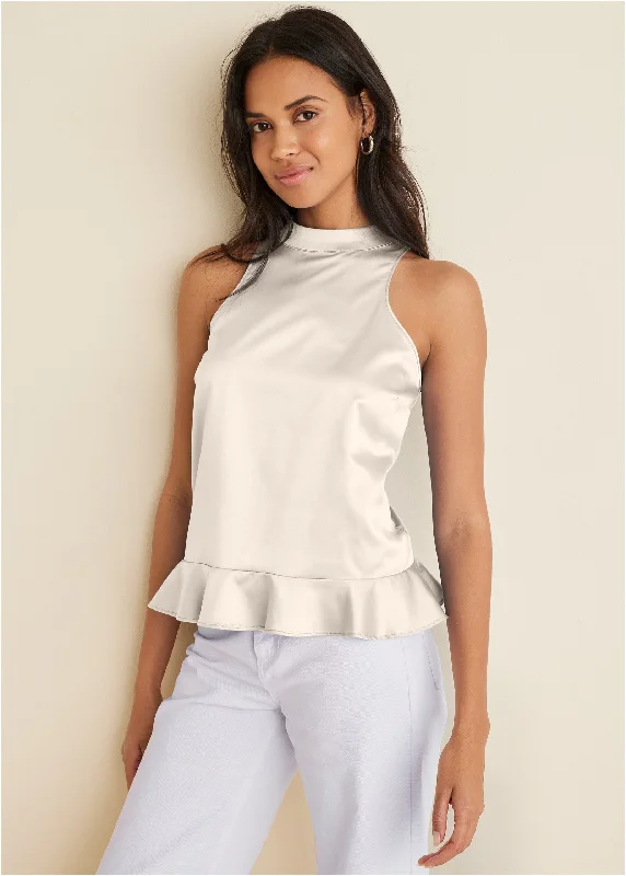 Price Reduction Peplum Top - Off White