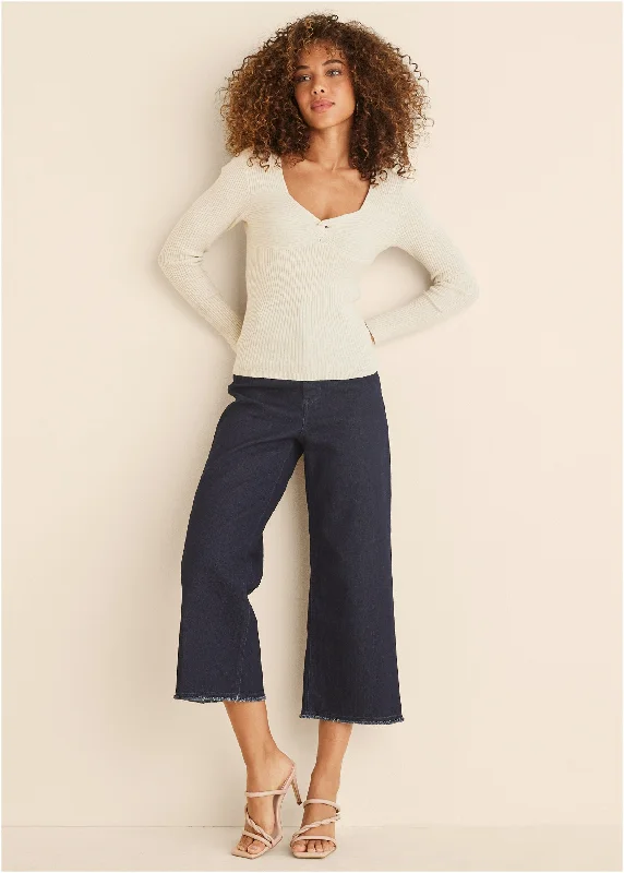 Daily Specials Long Sleeve Sweater - Off White