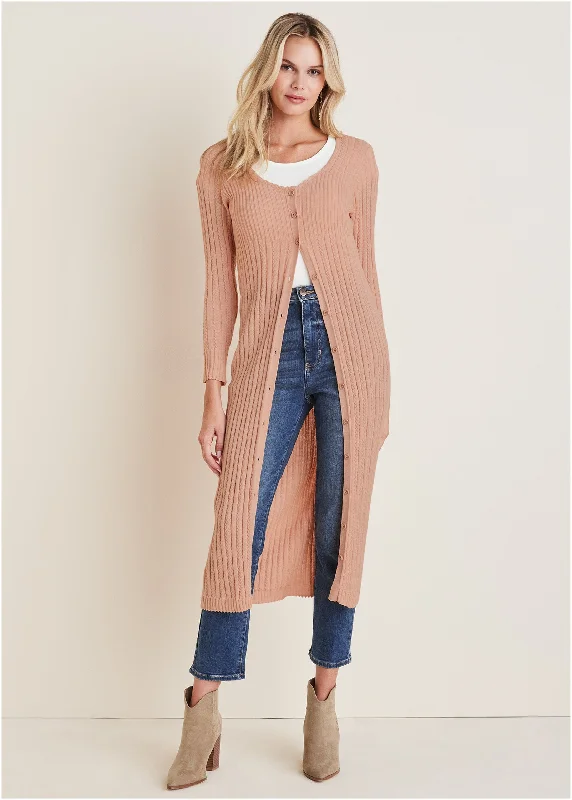 Lowest Price Pointelle Duster - Evening Sand
