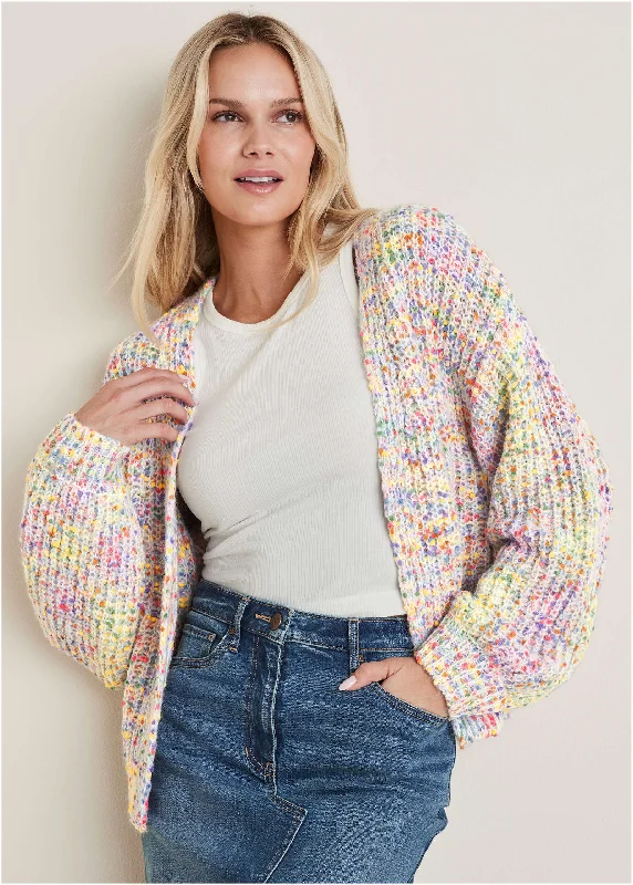 Value Deals Multi Color Cardigan - Multi