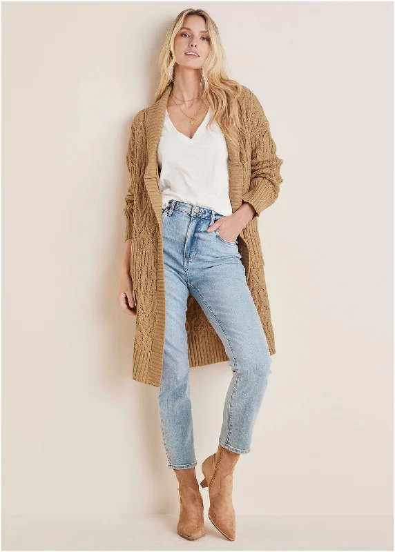 Weekend Flash Sale Cozy Oversized Duster  - Tan
