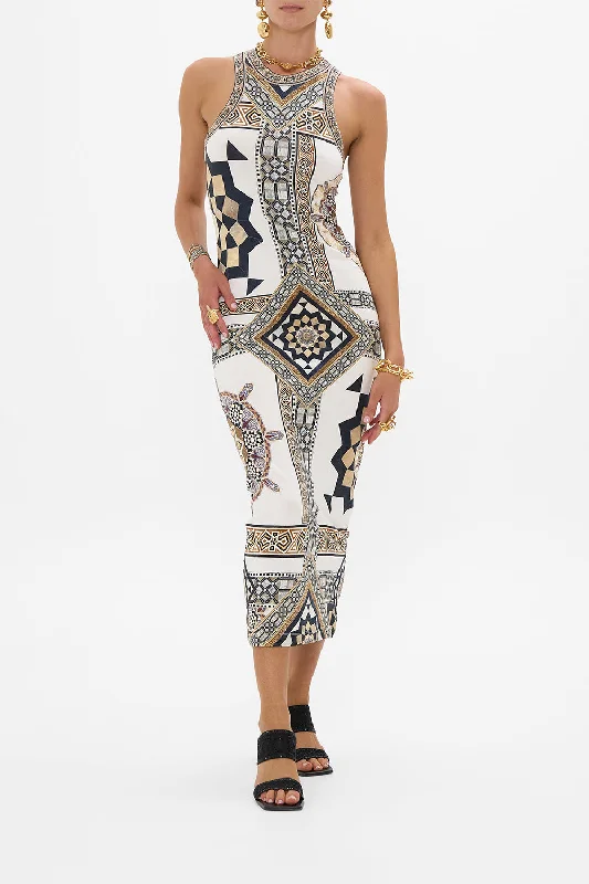 Steals and Deals JERSEY TANK DRESS TILE STYLE
