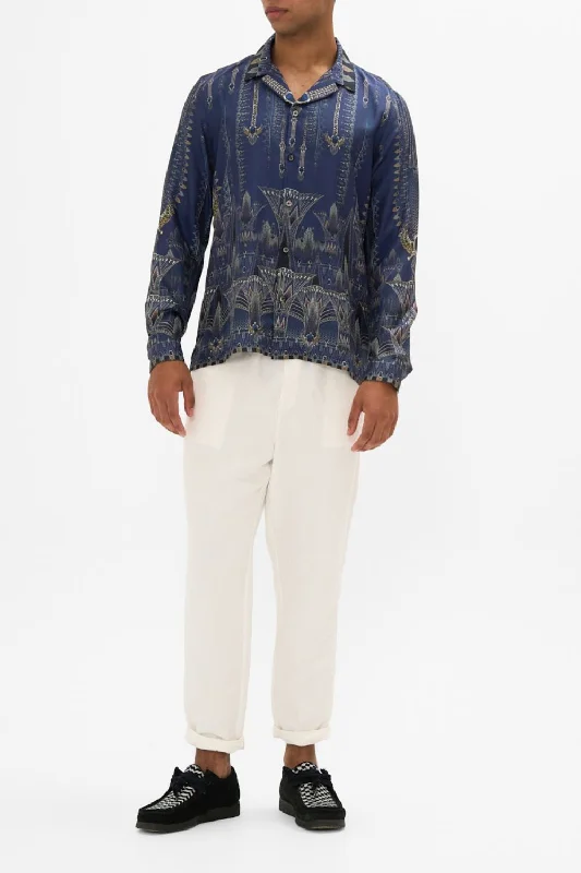 Crazy Deals LONG SLEEVE CAMP COLLARED SHIRT THE EGYPT EFFECT