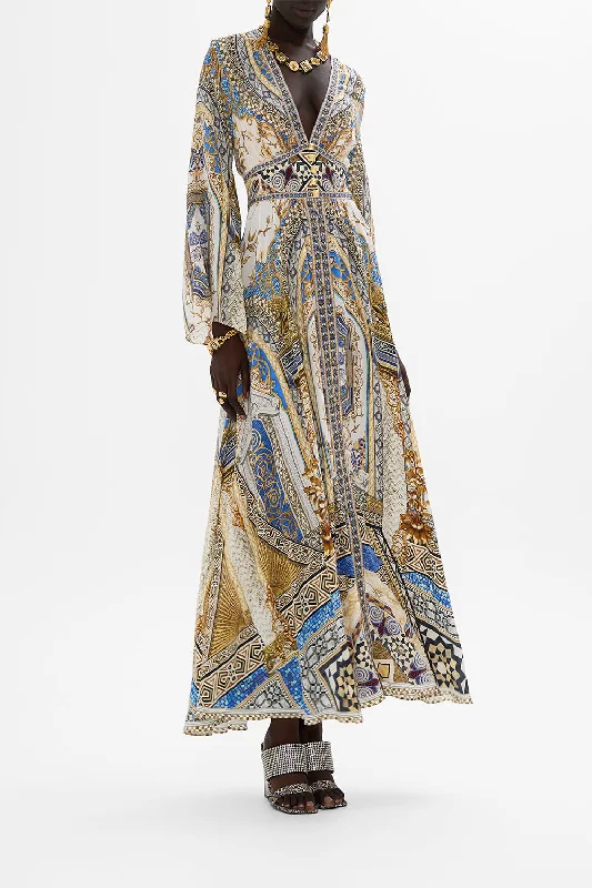 Epic Deals KIMONO SLEEVE DRESS WITH SHIRRING DETAIL MAKE ME YOUR MOSAIC