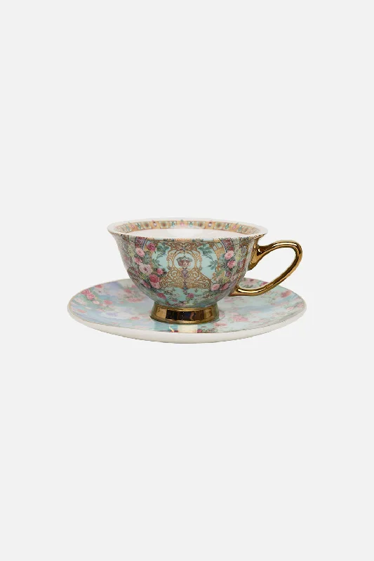 Exclusive Savings TEA CUP AND SAUCER SET THE JEWELLERY MUSEUM