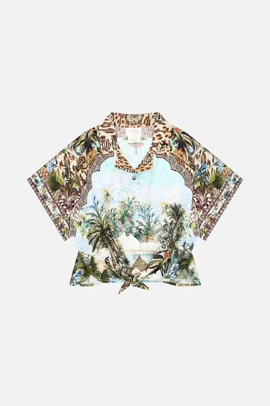 Reduced Prices KIDS CROP TIE FRONT SHIRT 12-14 VIEWS OF THE VALLEY